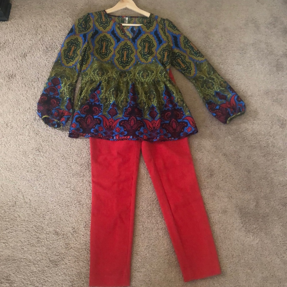 Multi-Color Printed Blouse Size Small - Picture 3 of 3